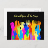 Vakgoed van alle Gang Diverse Hands Briefkaart (Voorkant / Achterkant)