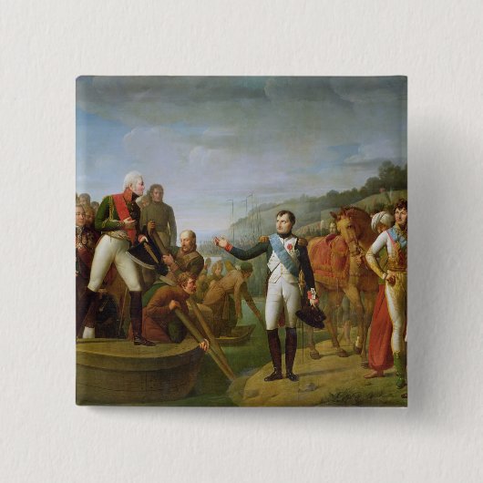 Vakgoed van Napoleon I en Alexander I Vierkante Button 5,1 Cm (Voorkant)