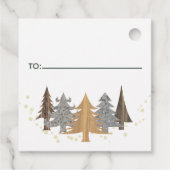 Vakhuis kerstbomen feestdag bedankjes labels (Achterkant)