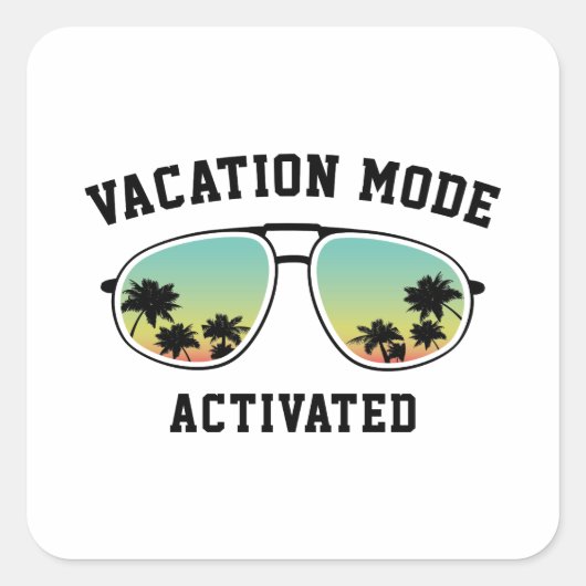 Vakingsmodus geactiveerd vierkante sticker (Voorkant)