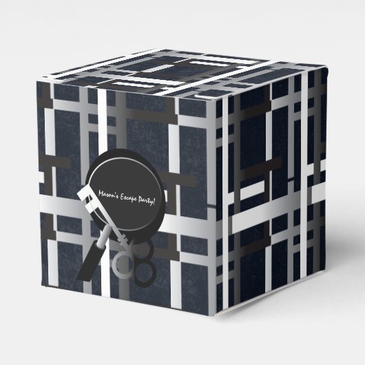 Vakje Escape Party Maze Key gradiënt voor Snoep Bedankdoosjes (Voorkant Zijde)