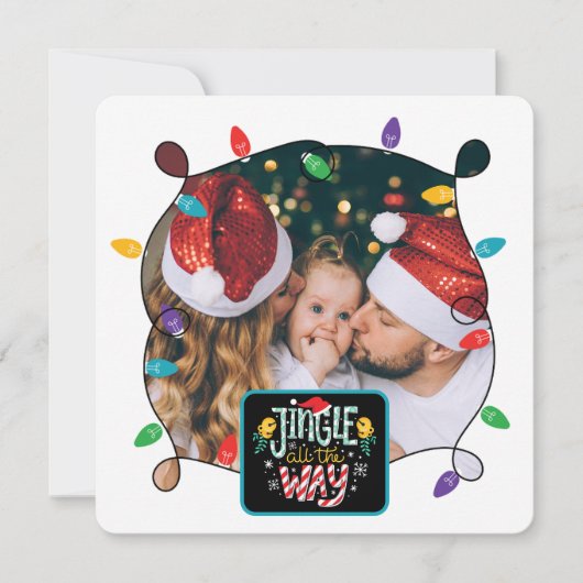 Vakje helemaal op de Vakantiekaart (voeg je foto's Feestdagenkaart (Voorkant)