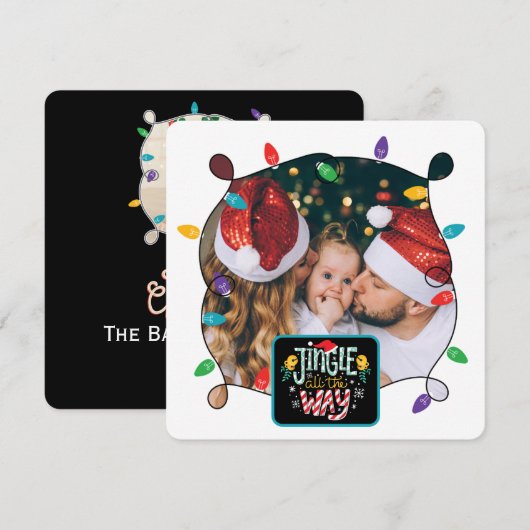 Vakje helemaal op de Vakantiekaart (voeg je foto's Feestdagenkaart (Voorkant / Achterkant)