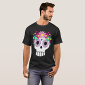 Vakje met bloemen op de dag van de viering van Mex T-shirt (Voorkant volledig)