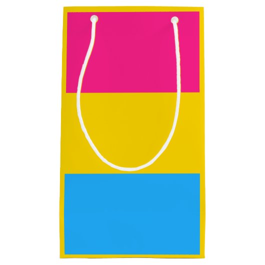 Vakje met kleine cadeautas van de vlag Pansexualit (Voorkant)