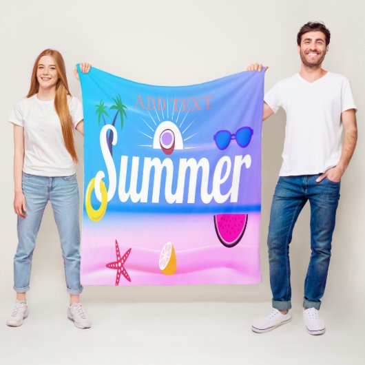 Vakkeldeken voor zomervakantie zee fleece deken (In situ)