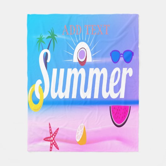 Vakkeldeken voor zomervakantie zee fleece deken (Voorkant)