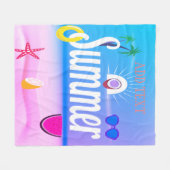 Vakkeldeken voor zomervakantie zee fleece deken (Voorkant (Horizontaal))