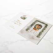 Vakkeldeur, hot Drink-feestdag Folie Uitnodiging (Gedraaid)