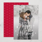 Vakkelsterren | Handgeschreven script en fotokaart Feestdagenkaart (Voorkant / Achterkant)