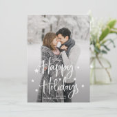 Vakkelsterren | Handgeschreven script en fotokaart Feestdagenkaart (Staand voorkant)