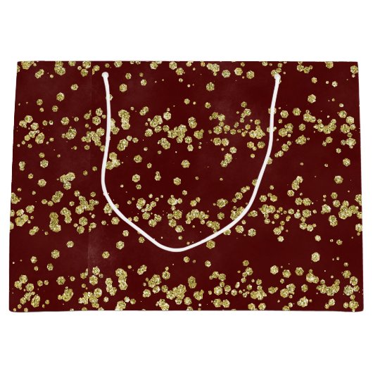 Vakkelvrije feestdag - Kerstmis, Bourgogne en goud Groot Cadeauzakje (Voorkant)