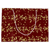 Vakkelvrije feestdag - Kerstmis, Bourgogne en goud Groot Cadeauzakje (Achterkant)