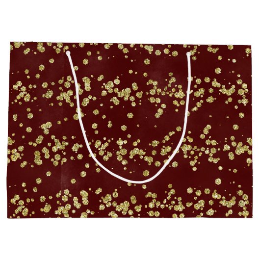 Vakkelvrije feestdag - Kerstmis, Bourgogne en goud Groot Cadeauzakje (Achterkant)