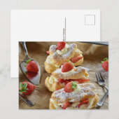 Vakken van aardbeigebak na het oversteken briefkaart (Voorkant / Achterkant)