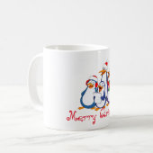 Vakkeramische Mok-Merry Penguins Koffiemok (Voorkant links)