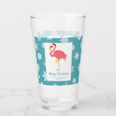 Vakkerfeest Flamingo Snowflake Holiday Glas (Achterkant)
