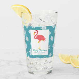 Vakkerfeest Flamingo Snowflake Holiday Glas