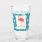Vakkerfeest Flamingo Snowflake Holiday Glas (Voorkant)