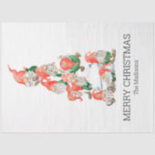 Vakkerfeest Funny Gnomes Tree Holiday Tissuepapier (Voorkant)