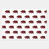 Vakkerfeestdag beer roodstaart winter inpakpapier vel (Voorkant 2)