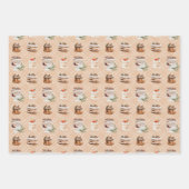 Vakkerfeestdag en feestdag met luitige kerstgerech inpakpapier vel (Voorkant 3)