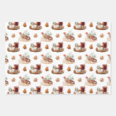 Vakkerfeestdag en feestdag met luitige kerstgerech inpakpapier vel (Voorkant)