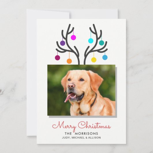 Vakkerfeestdag met feestdag met feestdag in Antler Feestdagenkaart (Voorkant)