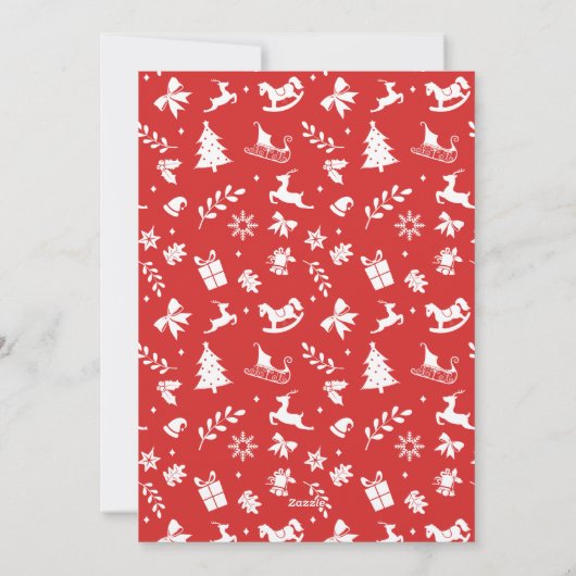 Vakkerfeestdag met feestdag met feestdag in Antler Feestdagenkaart (Achterkant)