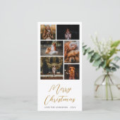 Vakkerfeestdag met feestdag met kerstcadeautjes feestdagenkaart (Staand voorkant)