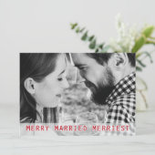 Vakkerfeestdag met feestdag voor het liefste huwel aankondiging (Staand voorkant)