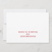 Vakkerfeestdag met feestdag voor het liefste huwel aankondiging (Achterkant)