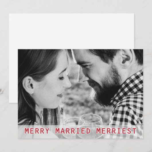 Vakkerfeestdag met feestdag voor het liefste huwel aankondiging (Voorkant / Achterkant)