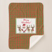 Vakkerfeestdag met kerstcadeautje sherpa deken (Voorkant)