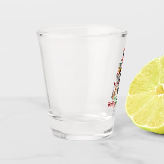 Vakkerfeestdag van Merry Catmus Cat Lover Shot Glas (Links)