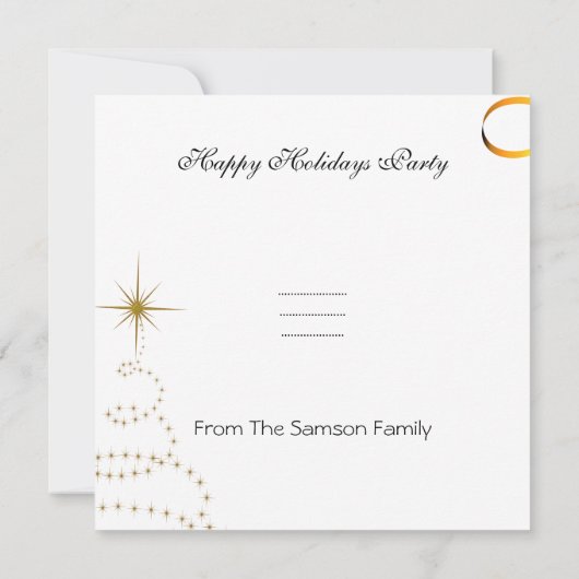 Vakkerfeestfeest Colorful Glitter Kaart (Achterkant)