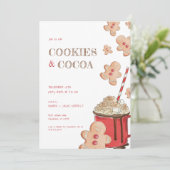 Vakkerfeestjes en cacao-uitnodigingen kaart (Staand voorkant)