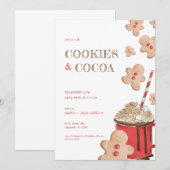 Vakkerfeestjes en cacao-uitnodigingen kaart (Voorkant / Achterkant)