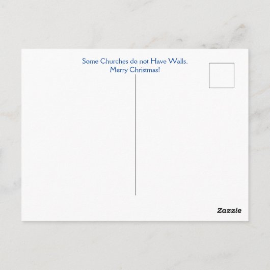 Vakkerkerkerstcowboy en paarden briefkaart (Achterkant)