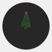 Vakkerkerstboom Funny Star Ronde Sticker (Voorkant)