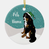 Vakkerkerstfeest Bernese Mountain Dog Ceramic Orn Keramisch Ornament (Voorkant)