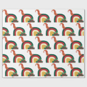 Vakkerkerstfeest Elf Pet Rainbow Gift Cadeaupapier (Vlak)