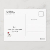 Vakkerkerstfeest Franse Bull Dog Merry Bright Briefkaart (Achterkant)