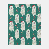 Vakkerkerstfeest Grote Pyreneeën Fleece Deken (Voorkant)