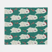 Vakkerkerstfeest Grote Pyreneeën Fleece Deken (Voorkant (Horizontaal))