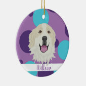 Vakkerkerstfeest Grote Pyreneeën Keramisch Ornament (Rechts)