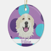 Vakkerkerstfeest Grote Pyreneeën Keramisch Ornament (Links)