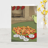 Vakkerkerstontbijt Mannen Wenskaart Kaart (Gele Bloem)