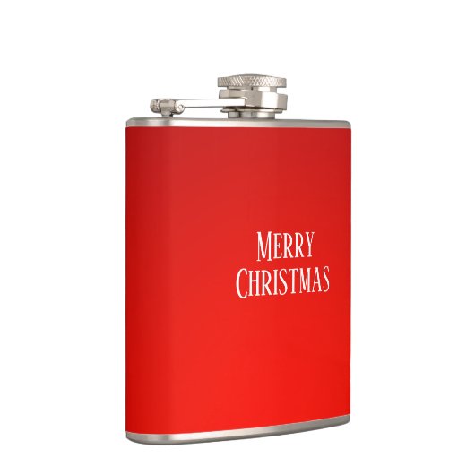 Vakkerrode kerstbal heupfles (Rechts)