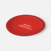 Vakkerrode kerstbal papieren bordje (Gekanteld)